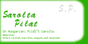sarolta pilat business card